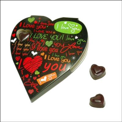 "Heart Shape Chocolate Box with Message - Click here to View more details about this Product